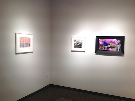 framed work on wall