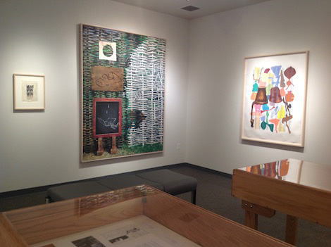 framed work on wall