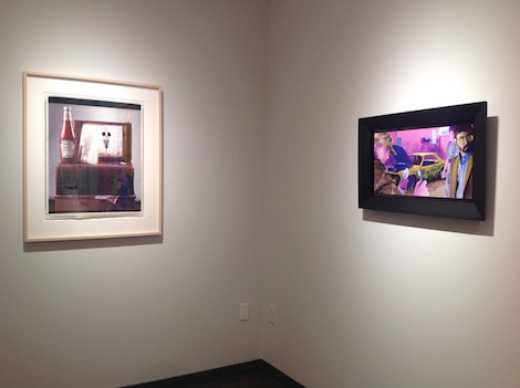 framed work on wall