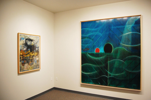 framed artwork on wall