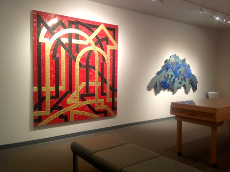 artwork displayed on wall