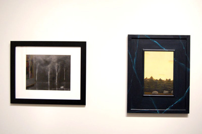 framed artwork on wall