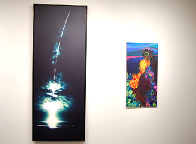 framed artwork on wall