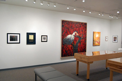 framed artwork on wall
