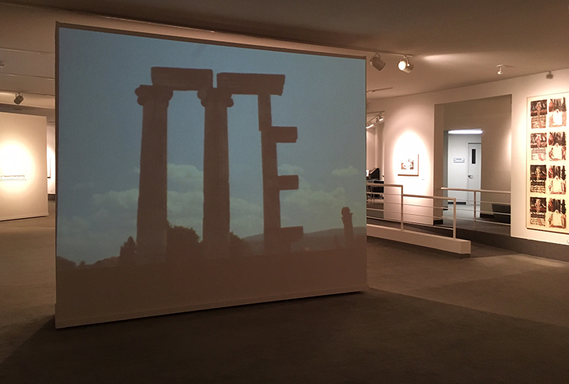 projector displaying photograph