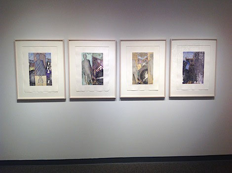 framed work on wall