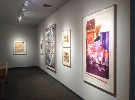framed work on wall