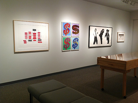 framed artwork on wall