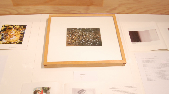 framed artwork on table