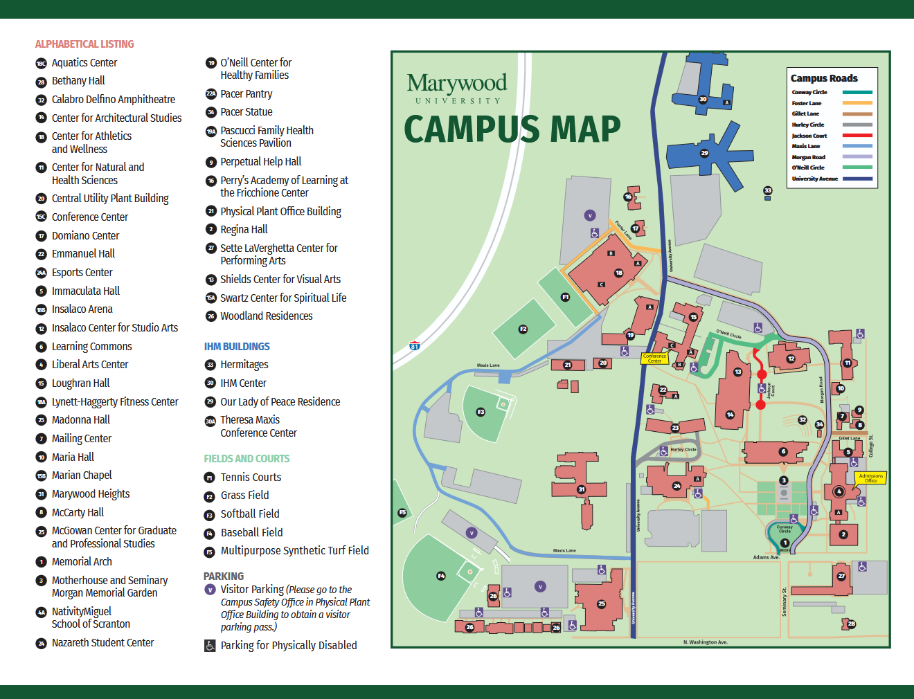 Marywood University campus map